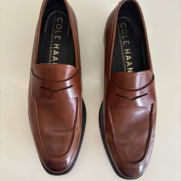 Cole Haan Mens Loafer British Tan-Dark Chocolate